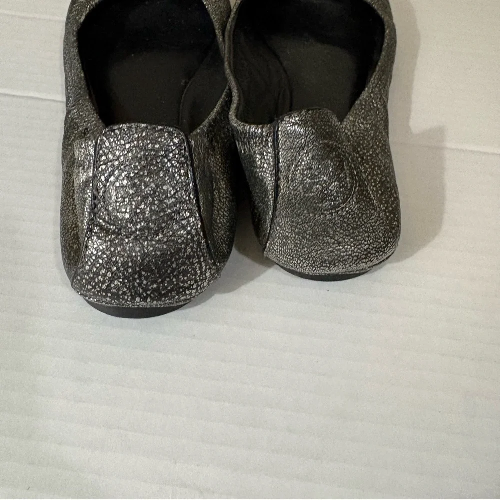 TORY BURCH Silver Ballerina Flats